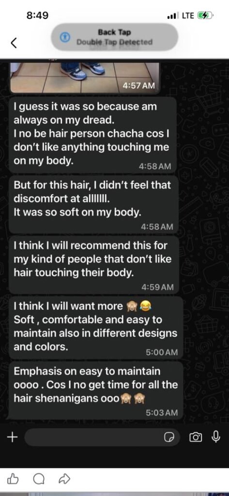 Customer review screenshot — The Cagzin Experience