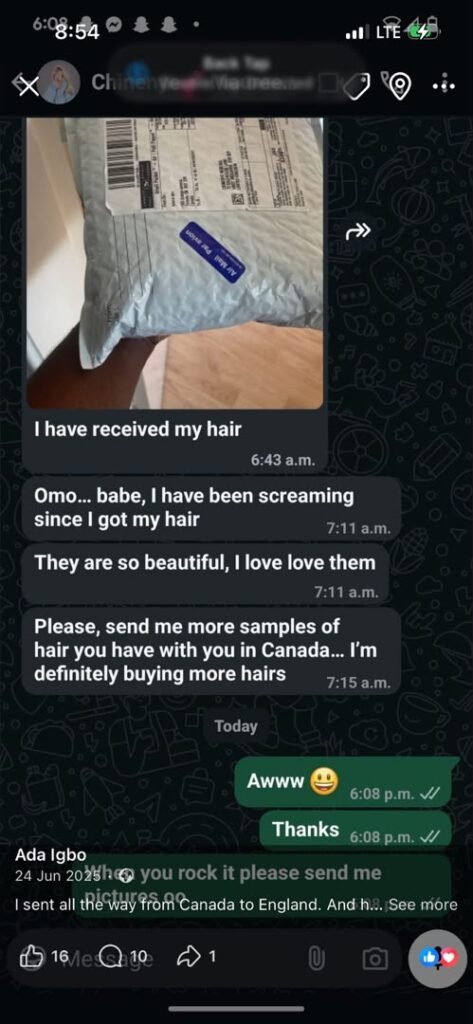 Customer review screenshot — The Cagzin Experience